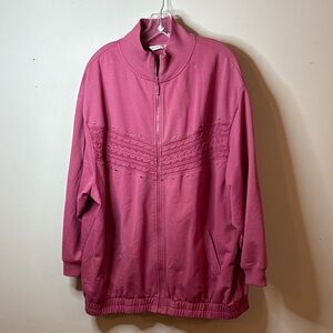 Plus size Pink Bomber Jacket for Women